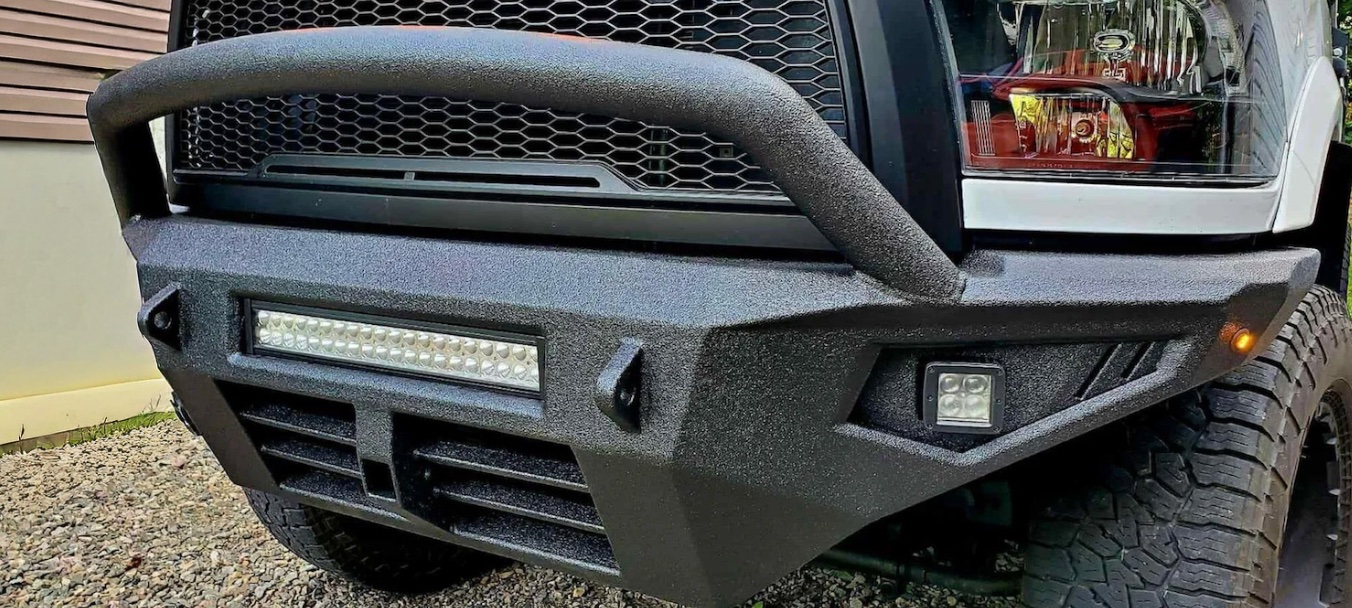 Truck bumper with polyurea coating